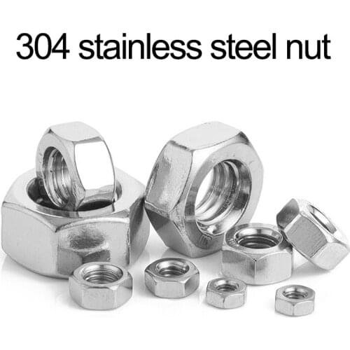 Hexagon Hex Nuts Metric DIN934 M2 M2.5 M3 M4 M5 M6 M8 M10 M12 M14 M16 M18 M20 M22 M24 Carbon Steel Stainless Steel Hex Nuts