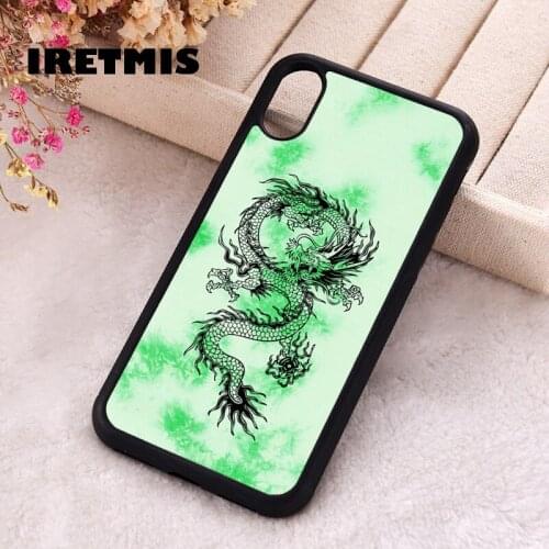 Iretmis 5 5S SE 2020 phone cover cases for iphone 6 6S 7 8 Plus X Xs Max XR 11 12 MINI Pro Rubber Silicone Dragon Tie Dye
