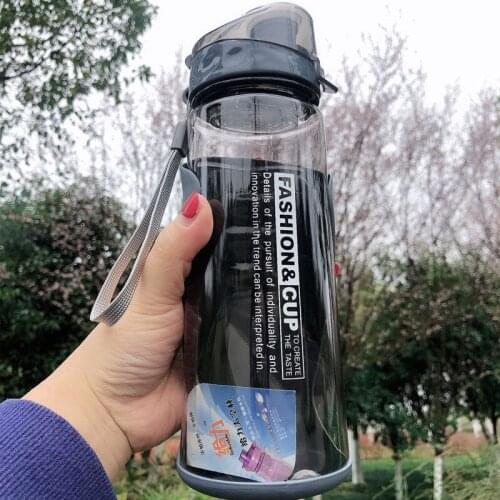 Sports Water Bottle Outdoor Water Bottle with Straw Plastic Portable Water Cup Dinkware Camping Bike Bottle Kitchen Tools Hiking