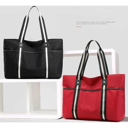 Corduroy Shopping Bag Female Nylon Cloth Shoulder Bag Environmental Storage Handbag Reusable Foldable Eco Grocery Totes