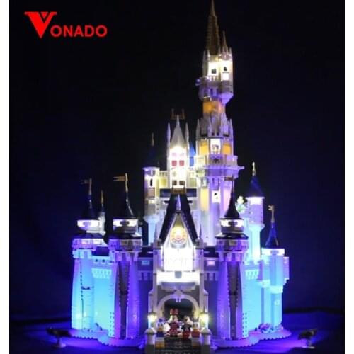 Vonado Led Light For 71040 Creative City Cinderella Princess Castle 16008 Building Blocks Toys (only Light)