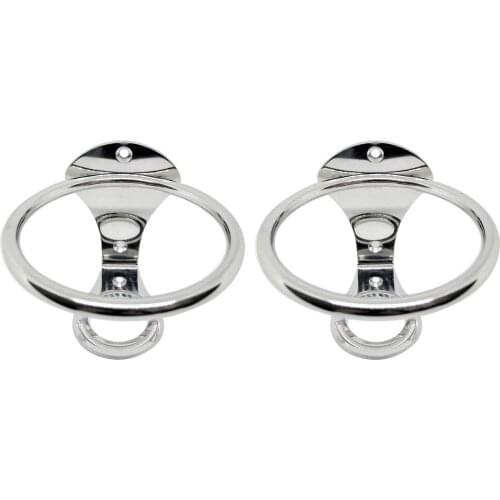 2x Stainless Steel Boat Ring Cup Drink Holder for Marine Yacht Truck RV Car