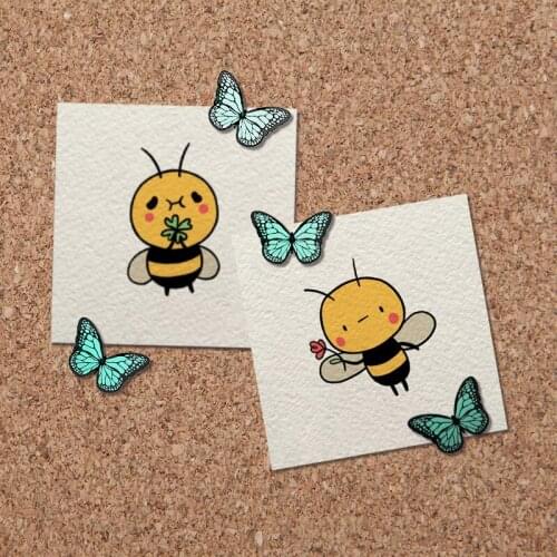 Butterfly Flat Pushpins Green 4 Pcs/Set 4 Colors Push Pins Message Board Cork Colorful Pushpin Home Decoration Office Supplies