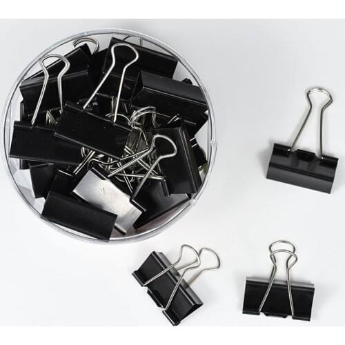 6341Metal Binder Clips Black Clips 24Pcs Home Office Books File Paper Clip Food Clips Strong clamping force Easy classification