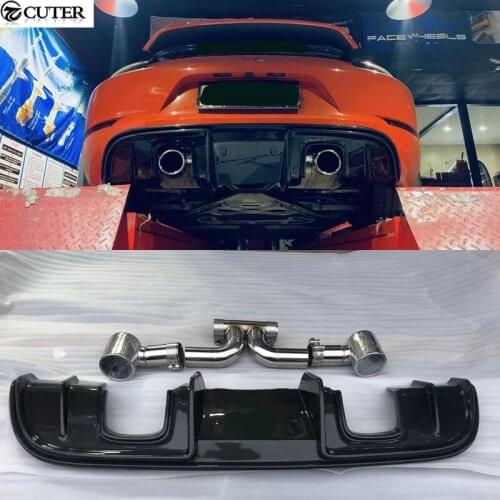 718 GT4 style Carbon fiber FRP rear bumper lip rear diffuser for Porsche Boxster Cayman 718 change GT4
