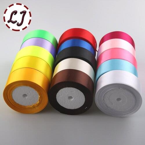 Brand high quality 1-1/2''(40mm) solid Satin Ribbon 25yard/roll Multicolor gifts wedding decoration ribbon tape crafts accessory