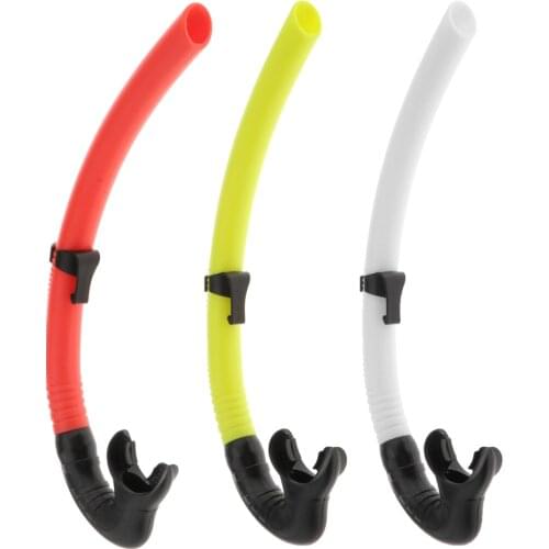 PVC Swimming Wet Snorkel Breathing Tube Comfortable Mouthpiece with Buckle