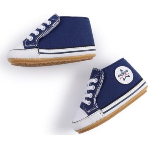 Ins Classic Baby Boy Girl Canvas Solid Sneaker Cotton Soft Anti-Slip Sole Toddler Casual Crib Shoes