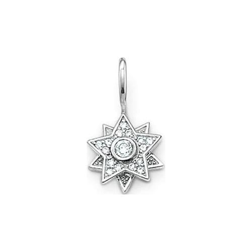 ThomasPT1469 Hot sale Pendants Double Star With White Zirconia For Women Trendy Gift GLAM And Style Necklace pendants