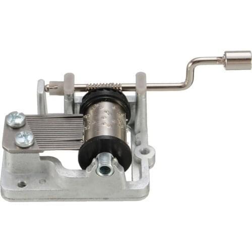 Mini 18 Note Metal DIY Hand Crank Music Box Movement Musical Toy Gift Present For Birthday Christmas Valentine9s Day