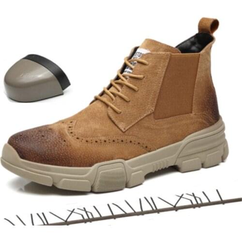 Work Safety Shoes Men Boots Steel Toe Cap Anti-smashing Anti-piercing Men Sneakers Multifunction Protection Indestructible Shoes