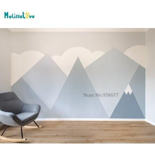Large Mountain Peel and Stick Wall Sticker Decal Nursery Baby Kids Room Decor Removable Vinyl Mural BB871