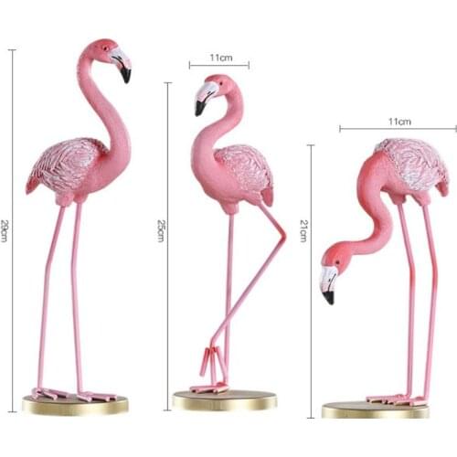 FLAMINGO DESKTOP FIGURE LOVELY HOME DECORATION GIFT FOR GIRLS FLAMINGO MINI SCULPTURE STATUE SALES HIGH QUALITY LARGE SIZE PINK