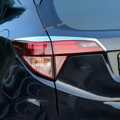 Stainless Tail Rear Light Lamp Cover Trim For Honda Vezel HR-V 2014 2015 2016 2017