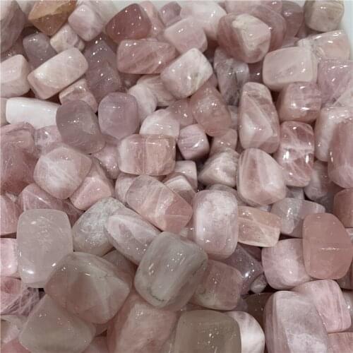Wholesale price 1000g natural pink rose quartz polished gemstone cube reiki healing crystals tumbled stones for meditation