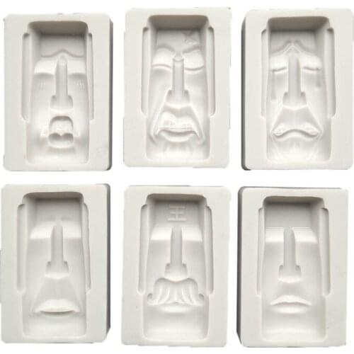 Easter Island Moai Monolith Sculpture Resin Mold Chocolates Mold Art Craft Tools