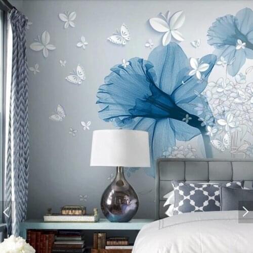 Custom 3D wallpaper, simple flower murals for living room bedroom sofa TV background wall home decoration wallpaper