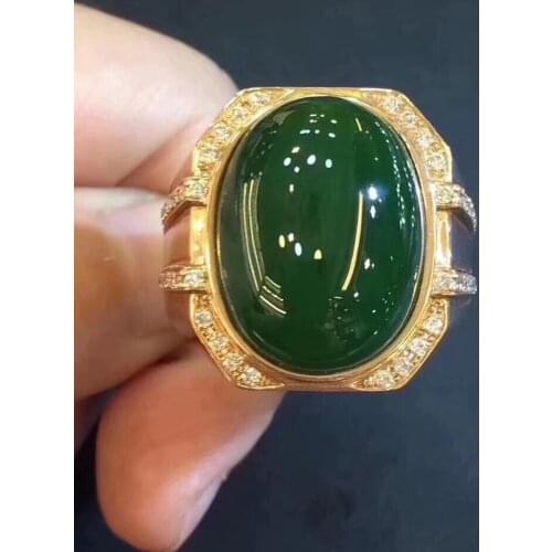 Real And Natural Jasper Ring Man ring Free shipping 925 sterling silver 12*16mm gem For men Fine handworked jewelry