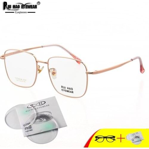 Rui Hao Eyewear Prescription Eyeglasses Unisex Retro Glasses Frame Fill Optical Lenses Customize Myopia Progressive Spectacles