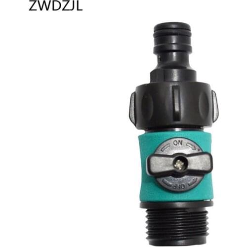Garden tap male 3/4 irrigation water valve 5/8" waterstop connectors Car wash Quick Connector Adapter irrigation Mini Valve 1pcs