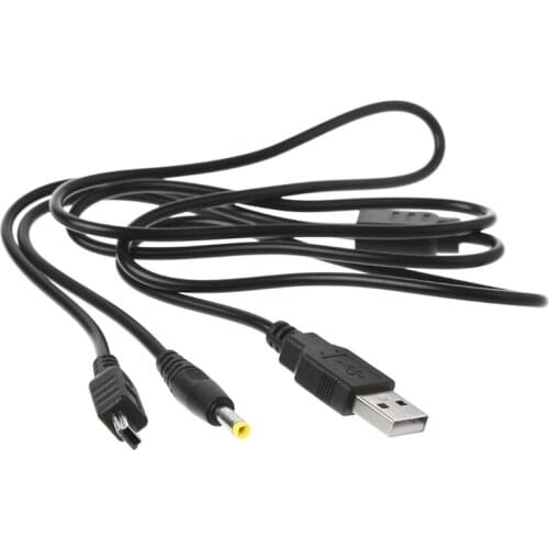 2-In-1 USB Data Cable Charger Charging Cord For PSP 2000 3000 Gaming Accssories R9JB