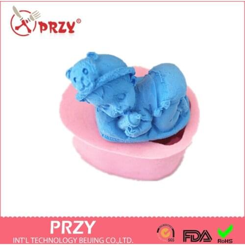 Lovely Baby Chocolate Silicone Mold Fondant Cake Decoration Mold Handmade Soap Making Mold Resin Clay Molds Moulds PRZY Si340