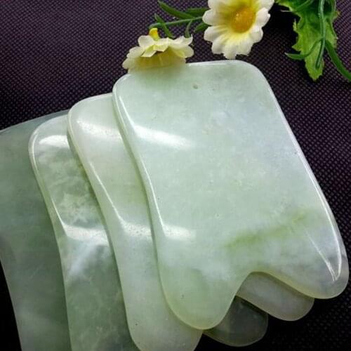 Natural Jade Handmade Scraper Massage Tool Acupuncture, Acupuncture and Moxibustion for Muscle Sore, Healthy Beauty
