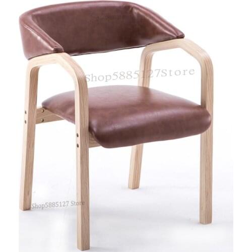 Nordic Restaurant Chair Modern Minimalist Home Backrest Stool Dining Chair Armchair Leisure Desk Chair Single Wooden Chair