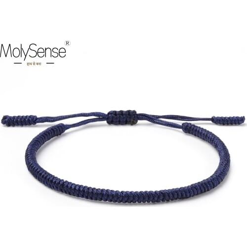 MolySense Tibetan Buddhist Love Lucky Charm Tibetan Bracelets & Bangles For Women Men Gift Handmade Knots Rope Budda Bracelet
