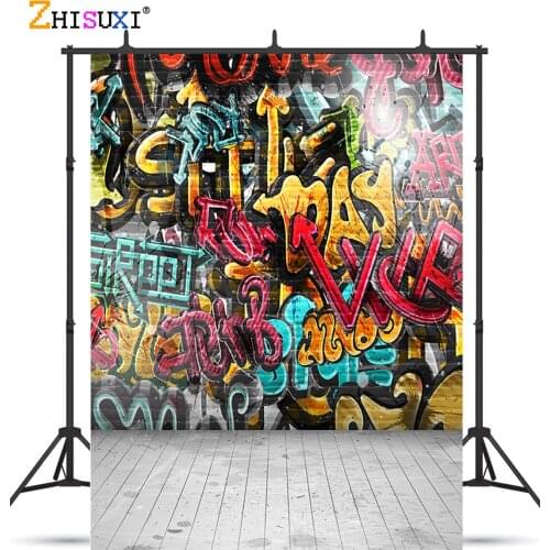 Vinyl Custom Vintage Street Graffiti Brick Wall Photography Backdrops Children Photo Background Studio Prop 21915 TY-01