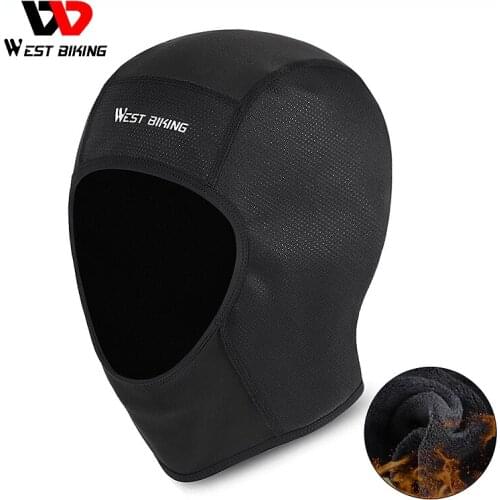 WEST BIKING Winter Cycling Motorcycle Helmet Cap Windproof Running Skiing Skull Caps MTB Bike Helmet Inner Liner Sport Headwear