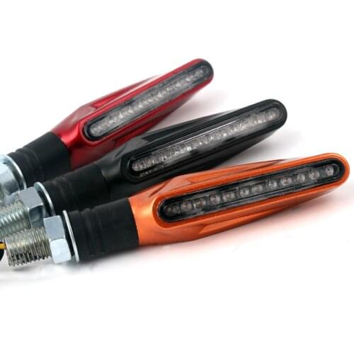 1 Pair Fashional Motorcycle Led Turn Signal Light 12 LED Flasher Light Universal Flexible Winker for all 12V Bikes Modify part