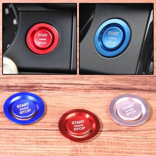 1x Car Engine Start Stop Ignition Switch Push Button Cover Trim Ring Sticker Fit for Land Rover Discovery Sport Range Rover 2020