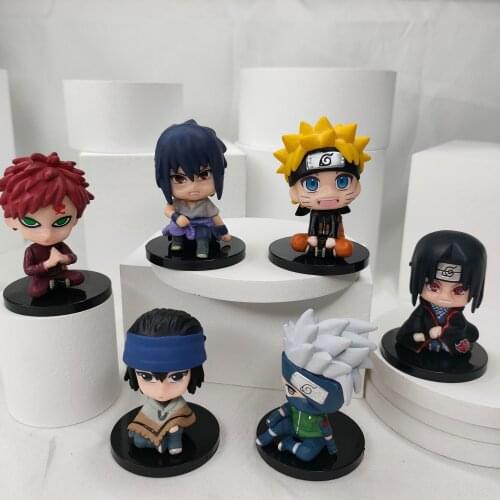 3/6pcs/set Anime Sakura Kakashi Sasuke Uzumaki Gaara PVC Action Figure Model Toy Childrens Toys Christmas New Year Gifts