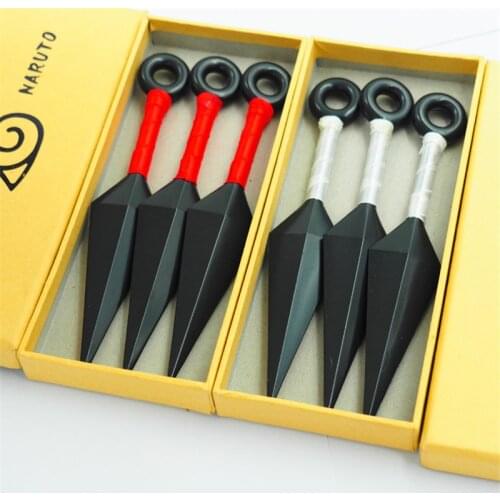 3pcs / Box Cosplay Props Hatake Kakashi Deidara Haruno Sakura Kunai Shuriken Weapons Cosplay Accessories