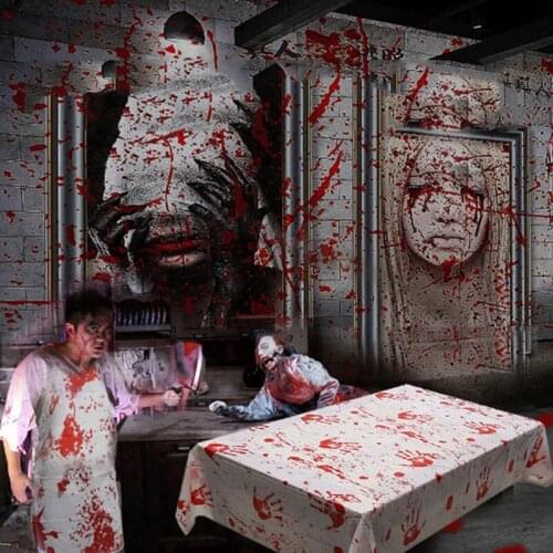 55X73cm Halloween Adult Bloody Butcher Role Play Bloodstained Apron Horror Party Halloween Cosplay Party Decoration Props