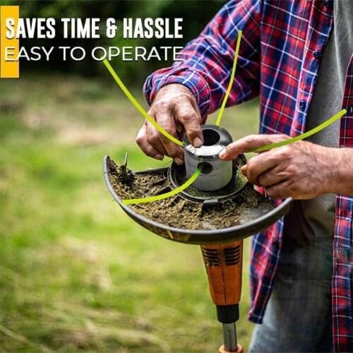 Aluminum Grass Trimmer Head With 4Lines Brush Cutter Head Lawn Mower Accessories Cutting Line Head for Strimmer Replacement Tool