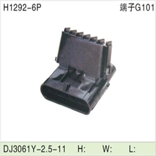 Free shipping 500pcsDJ3061Y-2.5-11 6Pin 2.5mm AMP Car Electrical Wire Connectors for VW,BMW,Audi,Toyota,NISSAN AND other