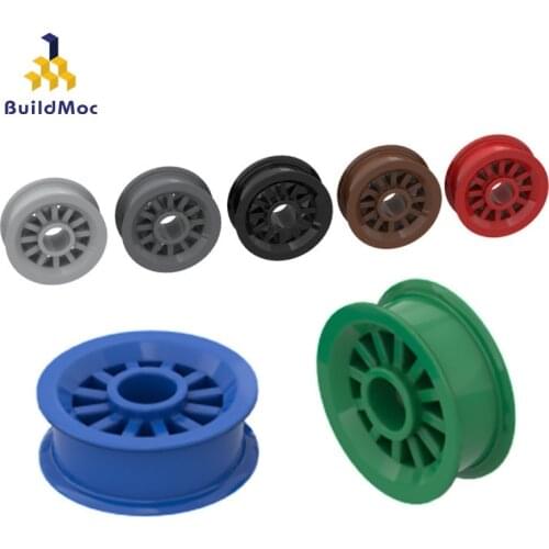 BuildMOC Compatible Assembles Particles 30155 small wheel Building Blocks Parts DIY LOGO Educational gift Toys