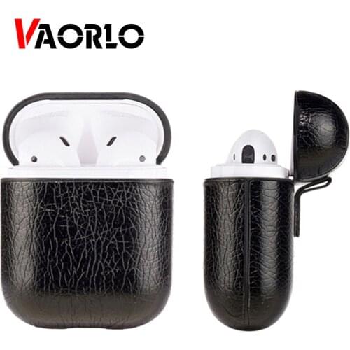 VAORLO Earphone Case For AirPods TWS I20 I30 I60 Case Protective Leather Cover Case For Apple Headphone Charging Box Accessories