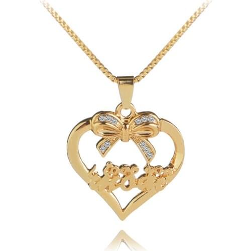 Fooderwerk Jewelry Fashion Cute/Romantic Heart Pendant Necklaces Of Gold Zinc Alloy For Women