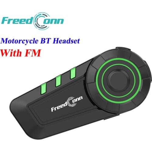FreedConn Motorcycle Bluetooth Headset Moto Helmet Headsets Without Intercom Function with Soft Mic for Integral Closed Helmet