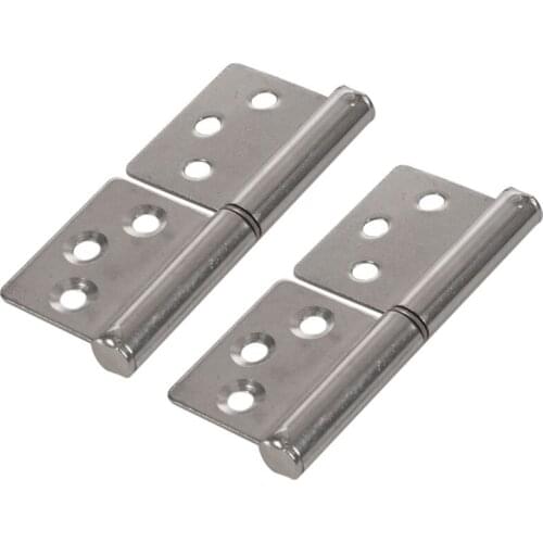 Hot YO-3 inch Silver Tone stainless steel 360 Degree Rotating Window Door Flag Hinge 2 Pieces