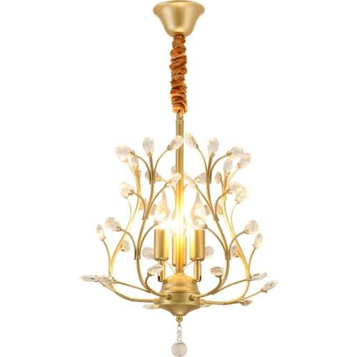 Modern Crystal Chandelier Indoor Lighting For Bedroom Ceiling Chandeliers Gold Black lustres de cristal Avize Light Fixtures