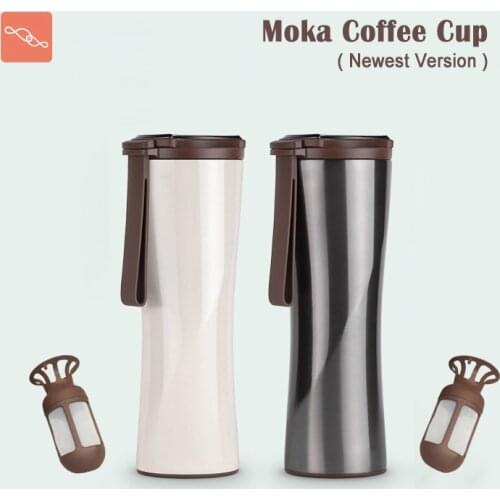 KKF MOKA Smart Coffee Cup Travel Mug Stainless Steel 430ml Thermal Vacuum Portable Touch Screen Temperature Display