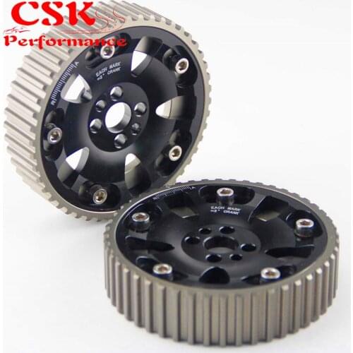 2 Pcs High Performance Cam Gears Pulley Kit Fits For 89-02 Nissan Skyline RB20 RB25 RB26 R32 R33 R34 Black/Blue/Red/Purple