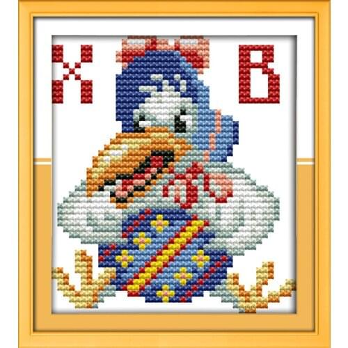 Cool bird cross stitch kit 14ct 11ct count print canvas stitches embroidery DIY handmade needlework plus