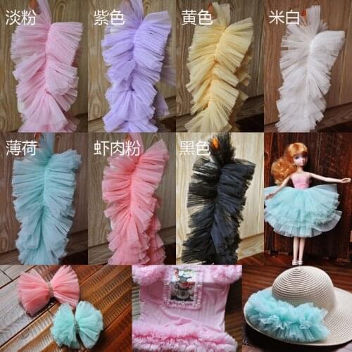 Free shipping 13cm*1yard lace Apparel Sewing Fabric DIY Trim Fabric Ribbon Handmade doll Accessories Craft for Doll clothes