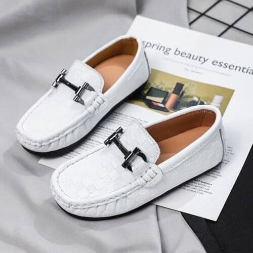 High Quality Flats Loafers Shoes for Boy Non-Slip Girls Lazy Shoes Soft Sole Casual Boys Loafers White Slip on Casual Sneakers