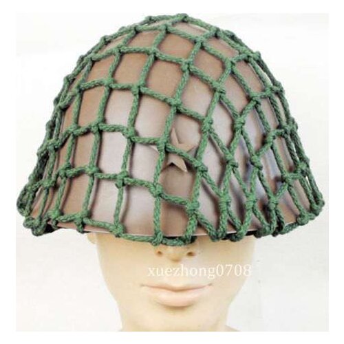 Mens WW2 WWII Japanese military Army 90 Steel Helmet WITH CAMOUFLAGE GREEN NET - World military Store